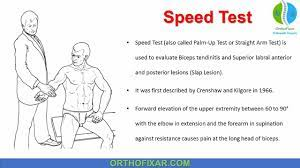 speed test for shoulder test